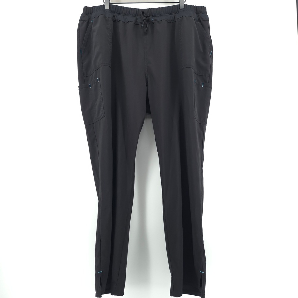 Scrubstar Womens Scrub Pants WM01B072 3XL Black Flexible Comfort Cargo